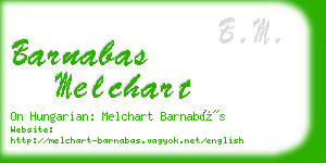 barnabas melchart business card